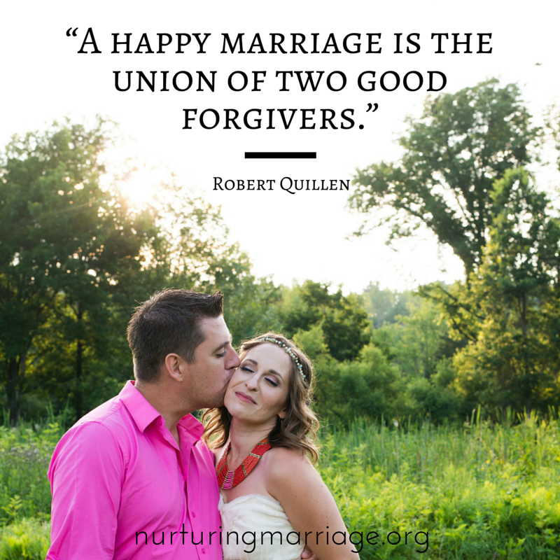 A happy marriage is the union of two good forgivers. (Well, isn't this the truth?! Ah, I love this reminder of the true secret to happily ever after. Check out this marriage site for tons of other great quotes!)